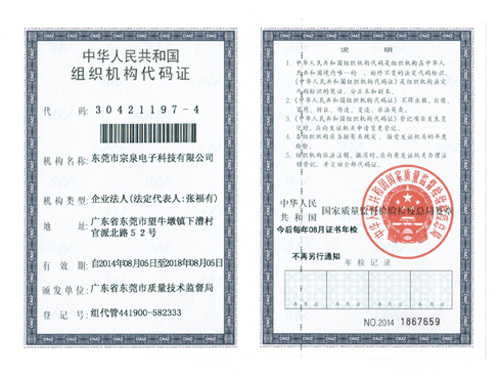 組織機(jī)構(gòu)代碼證